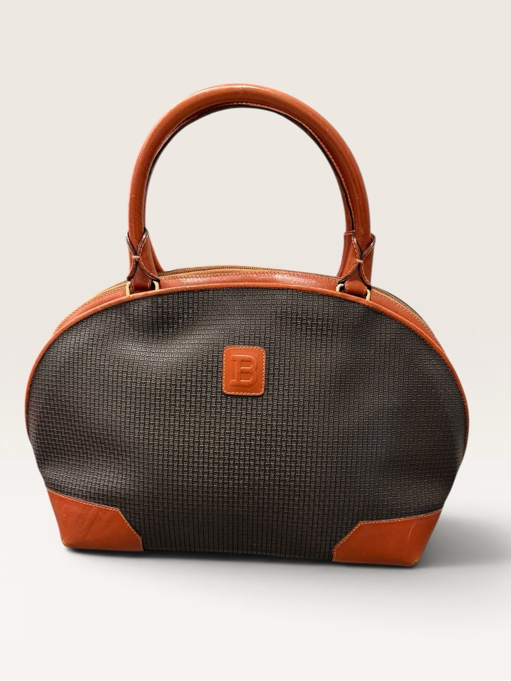 Bally Graphite and Brown Dome Satchel - Picture 16 of 16